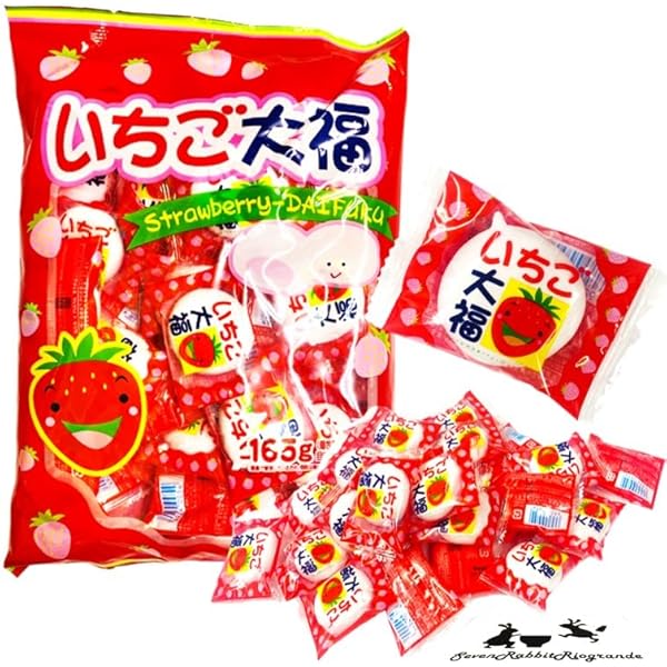 大福（感謝） Amazon.co.jp: やおきん いちご大福 大袋 1袋 (約 30粒入